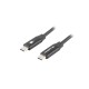 Lanberg CA-CMCM-40CU-0005-BK cable USB 0,5 m USB 2.0 USB C Negro